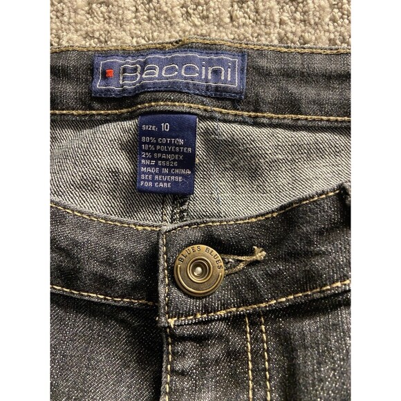 Baccini Jean Shorts Womens Size 10 Heavy Cotton Stretch  Textured Back Pockets - Picture 7 of 7